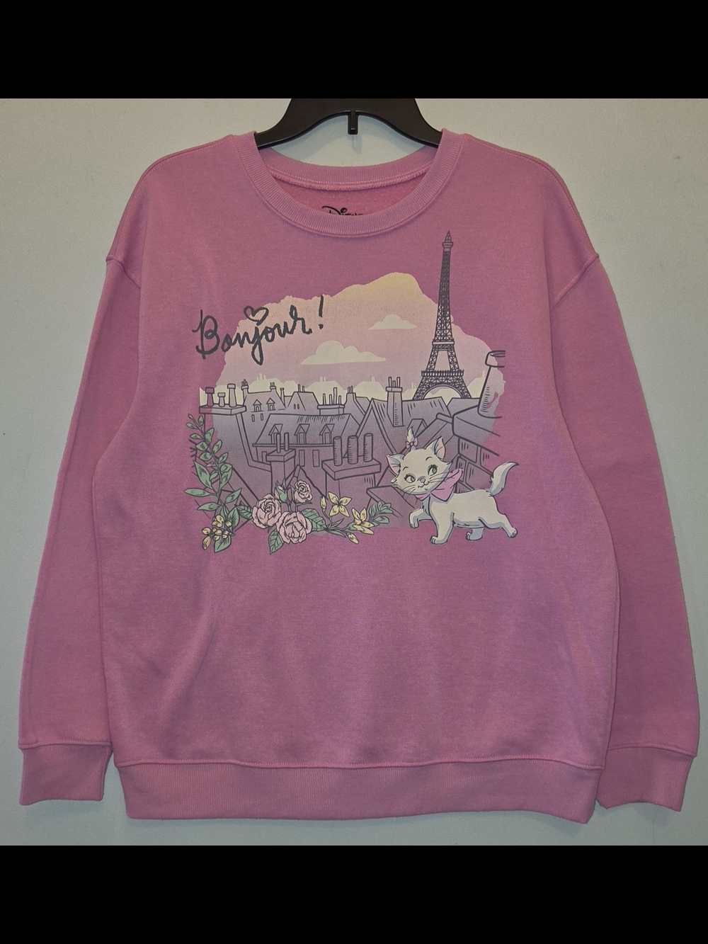 Disney's Marie Pink Womens Crewneck